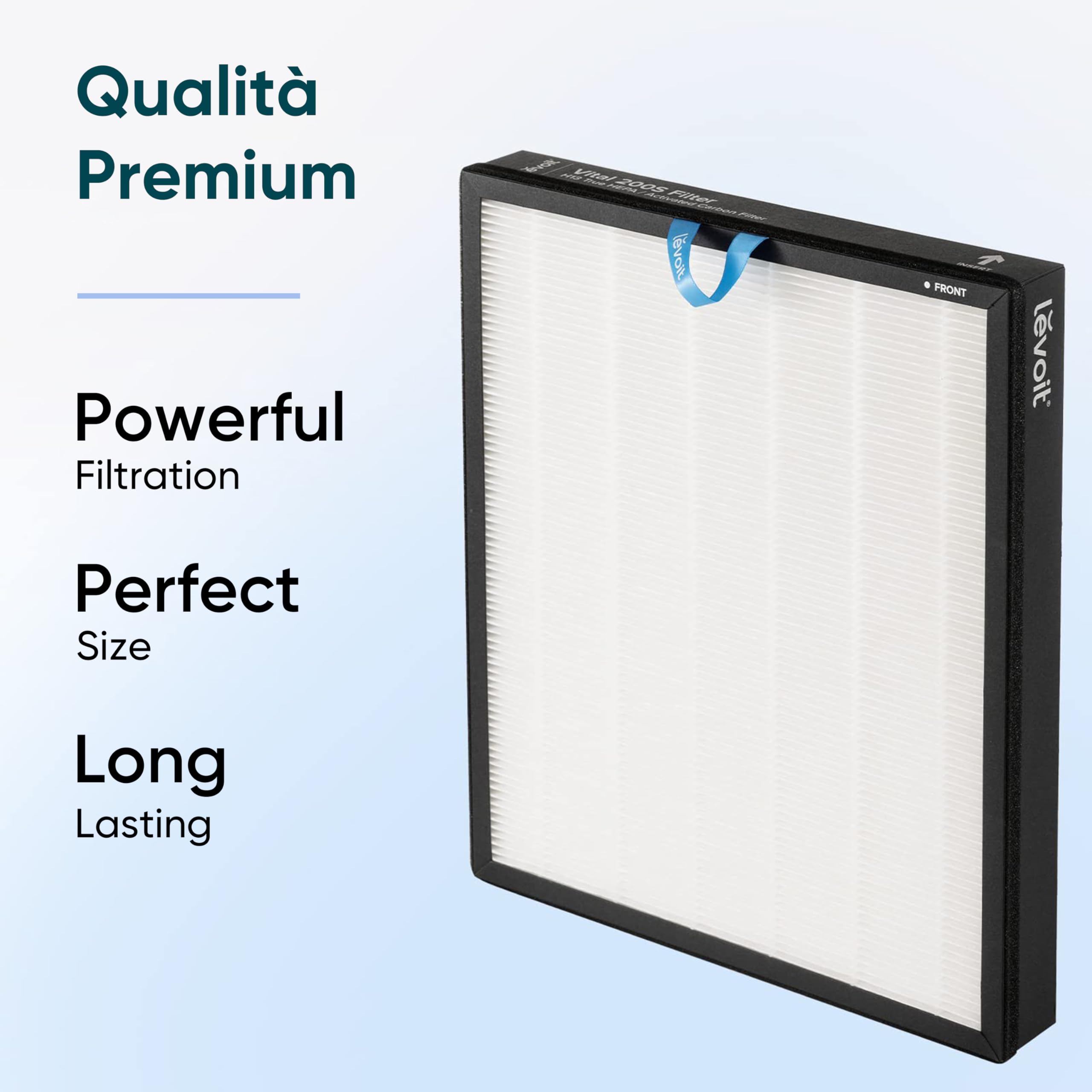 LEVOIT Vital 200S-RF Filtro di Ricambio Originale, Filtro HEPA con Carboni Attivi ad Alta Efficienza, contro 99,97% Polvere, Polline, Allergeni, per Fumatori, Vital 200S-RF, Bianco