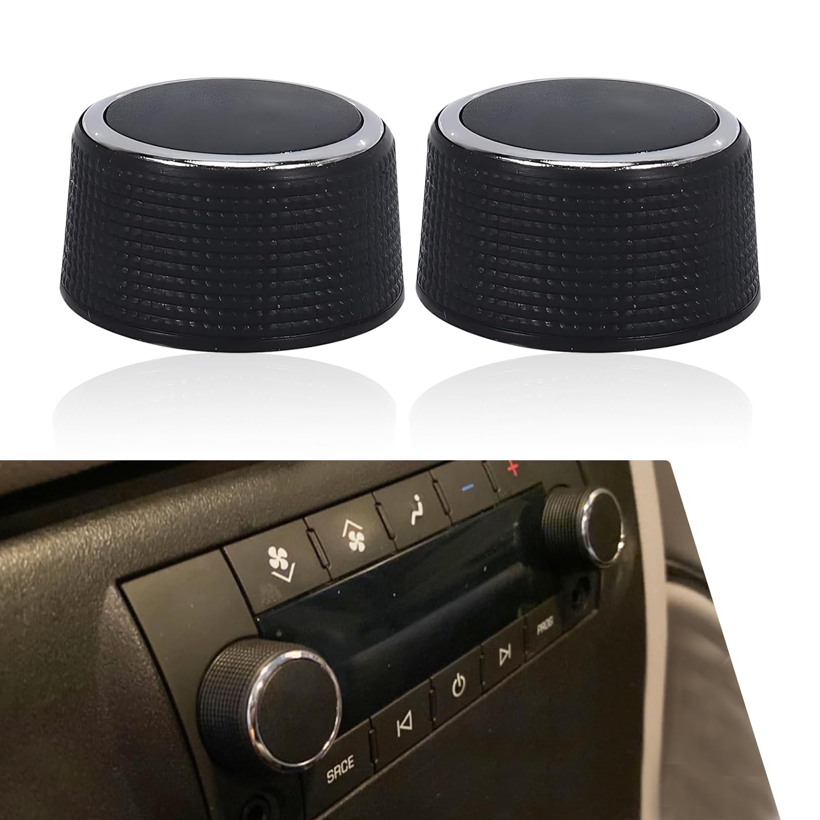 Icykale Car Radio Knob Set – 2-Pack, Volume/Tuner Control, Compatible With Cadillac, Chevy, GMC - View #5