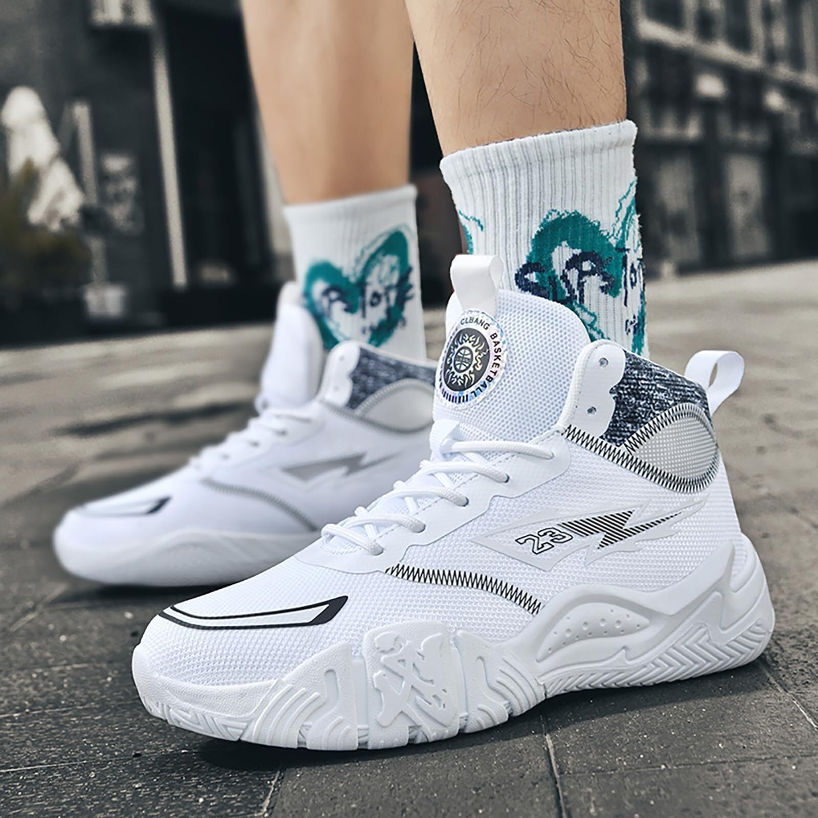 Zapatillas de Baloncesto Unisex Alta Transpirables para Jóvenes