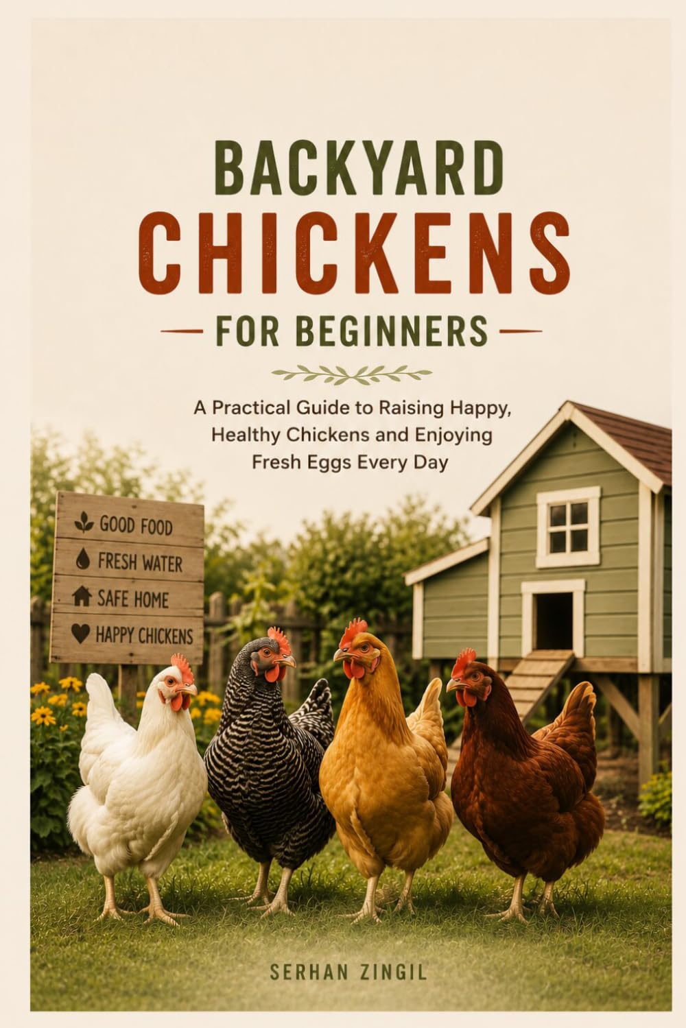 BACKYARD CHICKENS FOR BEGINNERS: A Practical Guide to Choosing the Right Breeds, Building a Safe Coop, Raising Healthy Chickens, and Enjoying Fresh Eggs at Home (The Backyard Living Series)