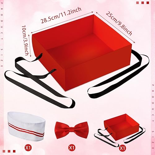 Miniatura 3 de SATINIOR 4 piezas de disfraz de camarero para adultos, hot dog Soda Jerk Movie Night Waiter Cosplay disfraz de carnavales de los años 50, fiesta de