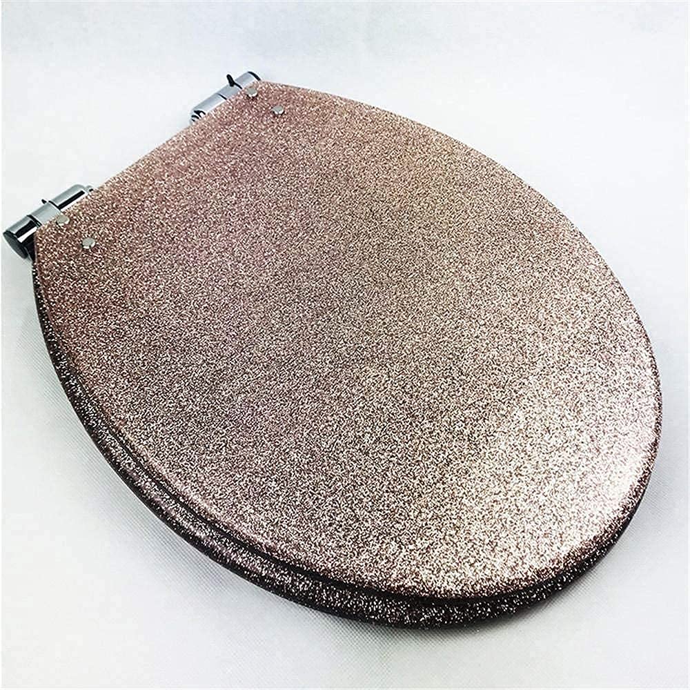 Funda para asiento de inodoro en forma de O/V/U, sistema de fijación doble, tapa de inodoro con bisagras de acero inoxidable