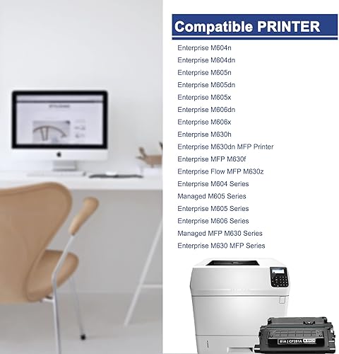 Miniatura 2 de Paquete de 2 cartuchos de tóner negro 81A CF281AD compatibles con CF281AD para HP 81A CF281AD Toner para HP Enterprise M604n M604dn M605n M605dn