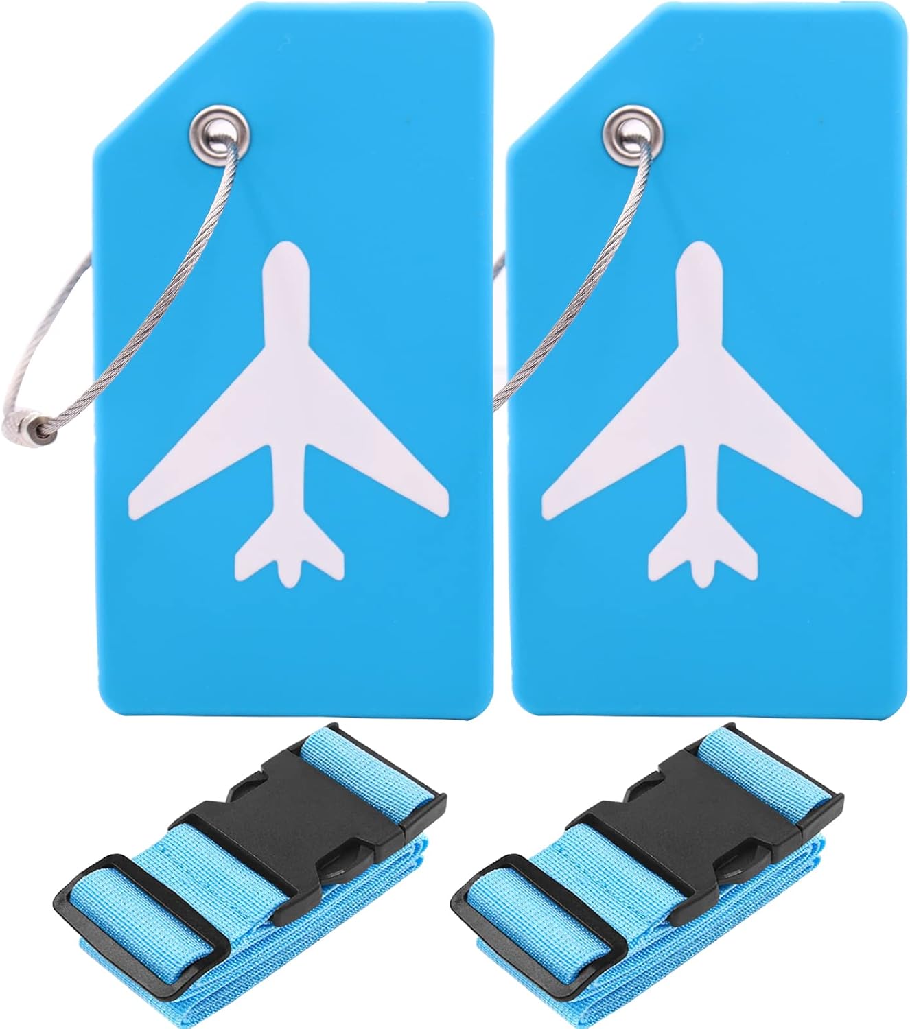 Luggage Straps 2 Pack Suitcase Tags and Strap Set Suitcase Straps Security Luggage Belts