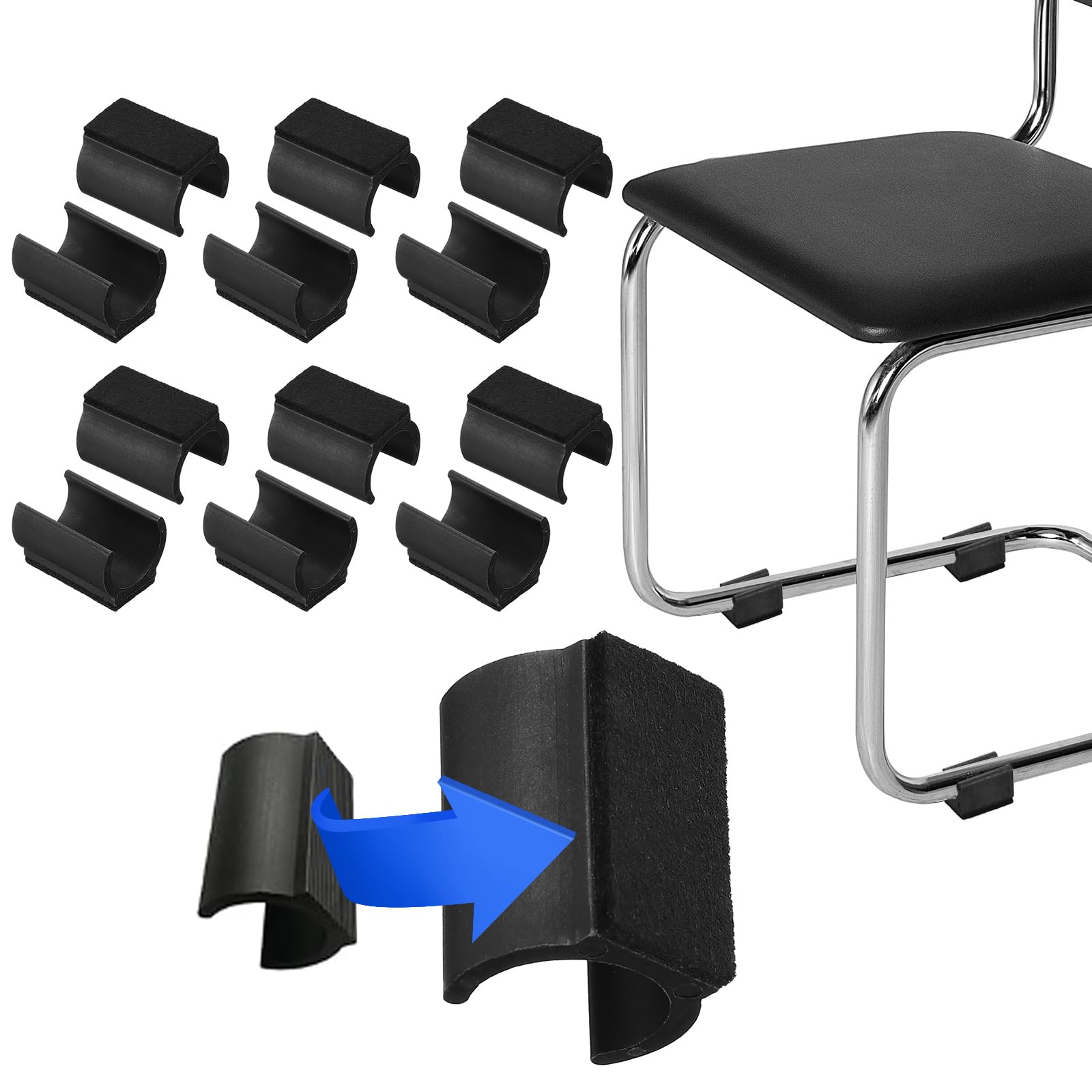 PATIKIL 20 Pièces D'embouts De Pieds En U, 11mm Protège-Pieds