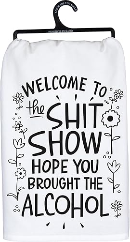 Primitives by Kathy Toalla de cocina decorativa - Hope You Brought Alcohol