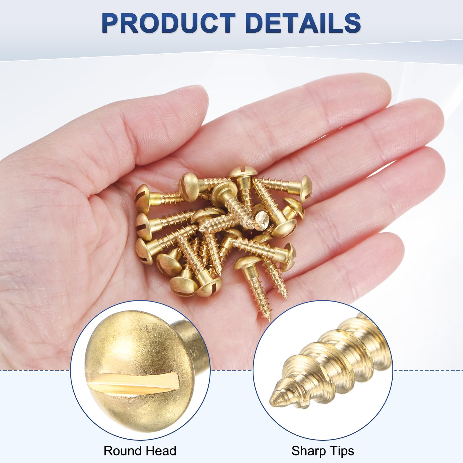 M METERXITY 20-Pack Wood Screws - Image 2
