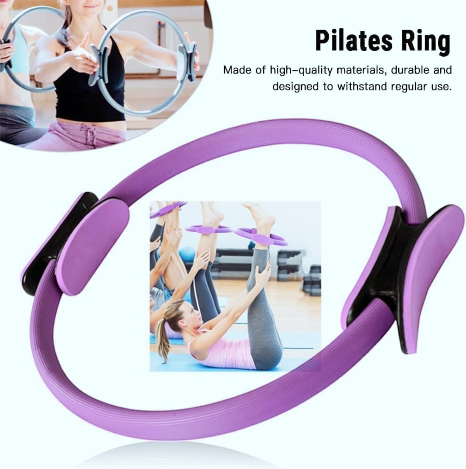 Générique Ensemble Pilates Yoga 11 Pièces — Kit Pilates Maison, Kits de Yoga et Pilates, Pilates Accessoires, Bande de Résistance pour Pilates, Anneaux de Pilates pour Jambes, Bras et Cuisses