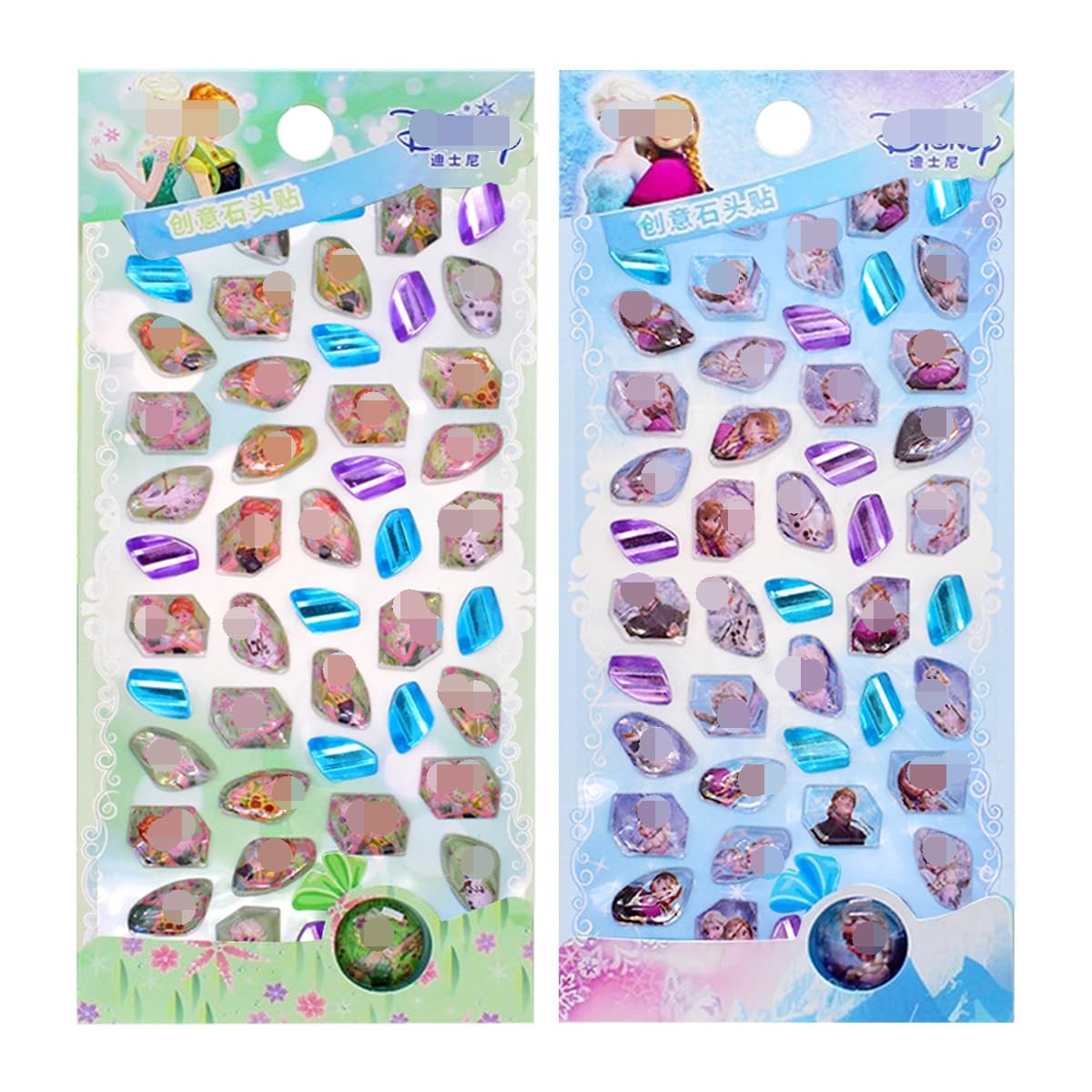 Elsa Pegatinas Temáticas,2Pcs Elsa y Anna Pegatina Pegatinas Infantiles Elsa De Serie Princesa Infantiles Stickers Decoración para Portátil Dormitorio Funda De Viaje Equipaje De Coche Bicicleta