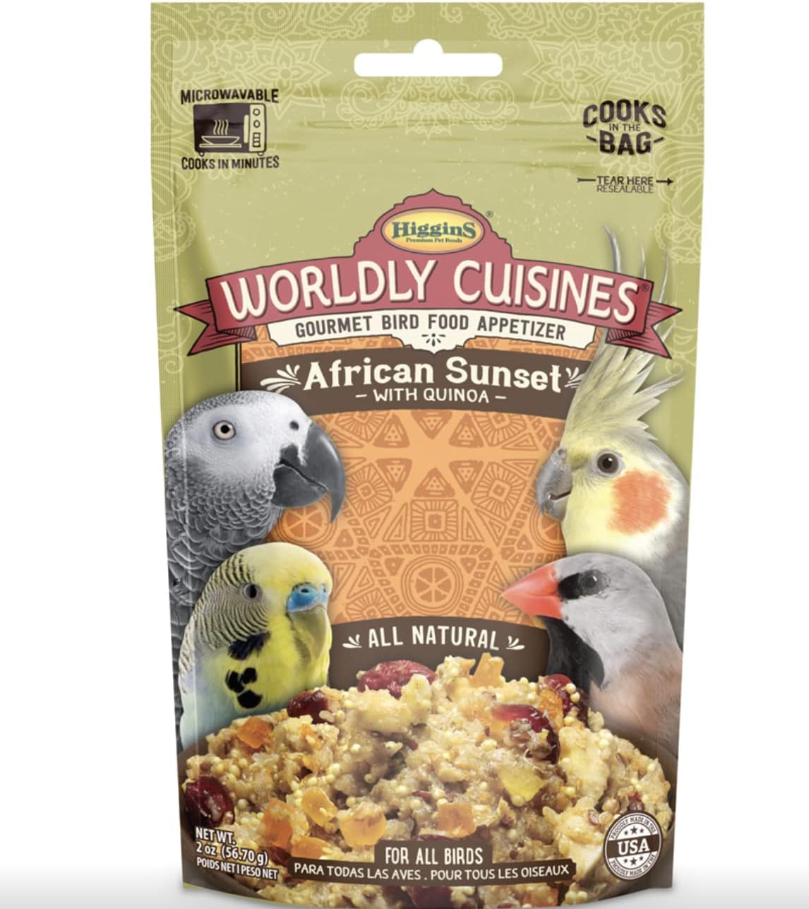 Worldly Cuisines African Cooked Bird Food 2.5lb Amazon.ca Pet Supplies