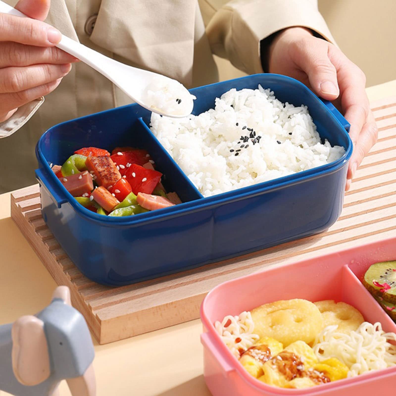 es Accessori da Cucina per Il Pranzo al microonde Contenitore per Alimenti Lunchbox per Lavoratori Scatole Portatili sigillate a Prova di perdite