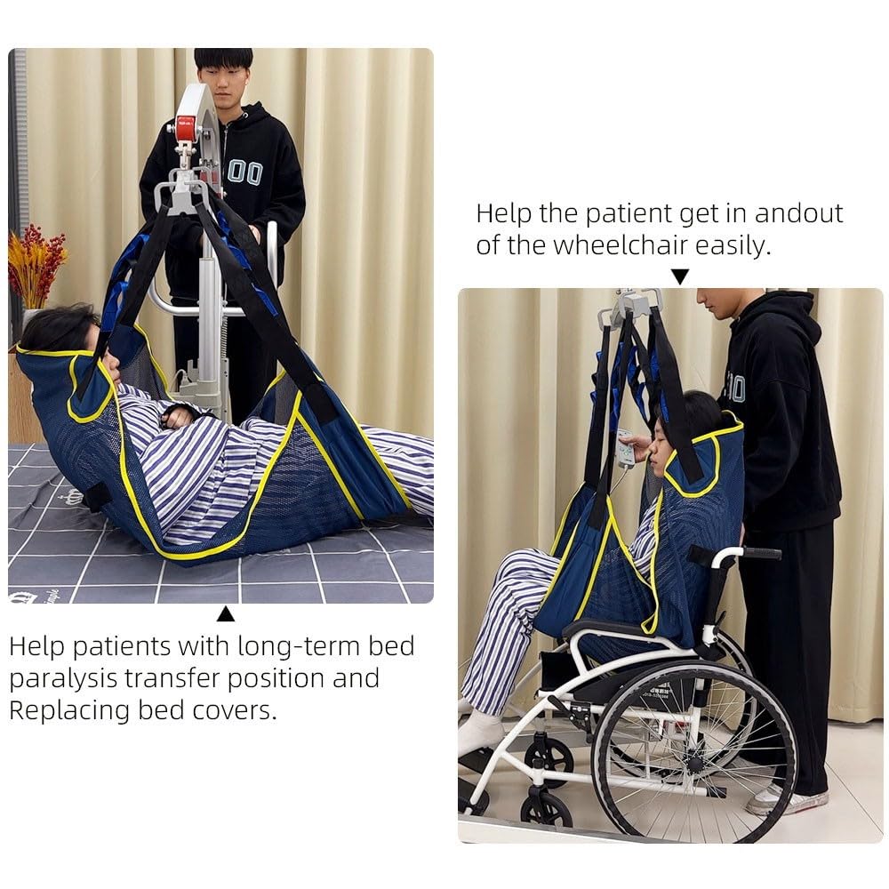 Arnés Elevación Paciente De Cuerpo Completo, Eslinga Elevación,para Posicionamiento Y Elevación De La Cama,Enfermería, Cuidador 507 Libras （No Incluye grua）