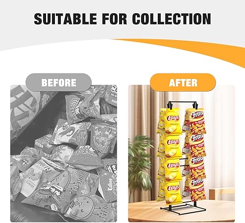 Miniatura 6 de ERYTLLY Estante de chips premium para venta al por menor organiza tus aperitivos con nuestro soporte para bolsas de papas fritas, exhibe y almacena
