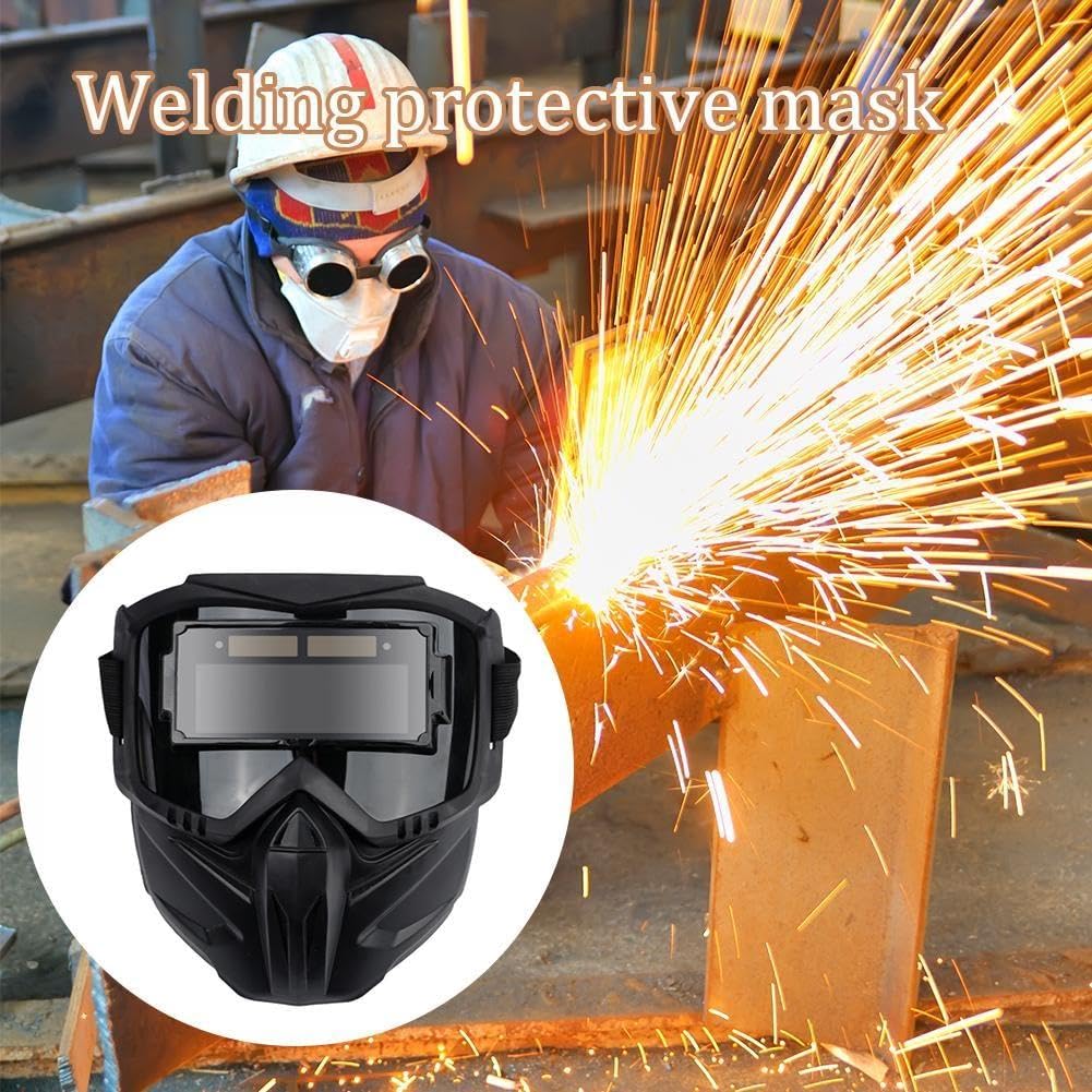 Casco de soldadura automático profesional montado en la cabeza con filtro de luz, máscara de protección contra el resplandor, equipo de casco, gafas de soldadura, oscurecimiento automático, gafas de