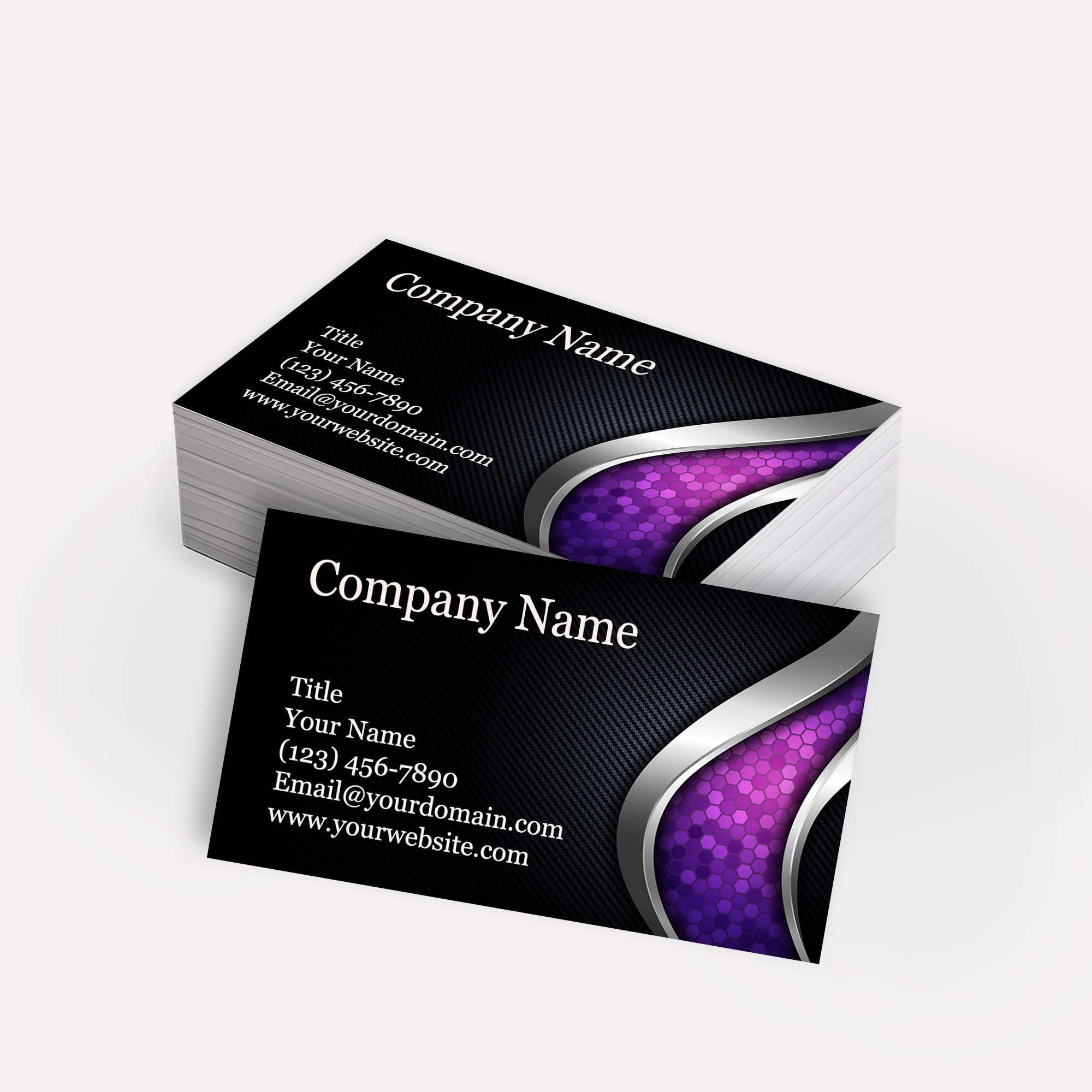 Premium Personalized Business Cards 3.5" x 2" - 100 Cards - 14Pt, Recycled, 28PT Business Cards - All Business Designs - 40+ Designs - 100% Made in