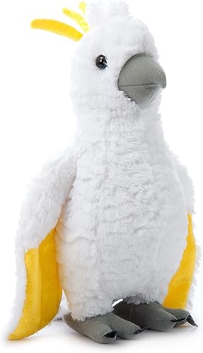 Miniatura 5 de The Petting Zoo Peluche de cacatúa, regalos para niños, animales salvajes del zoológico Onez, juguete de peluche de cacatúa de 12 pulgadas