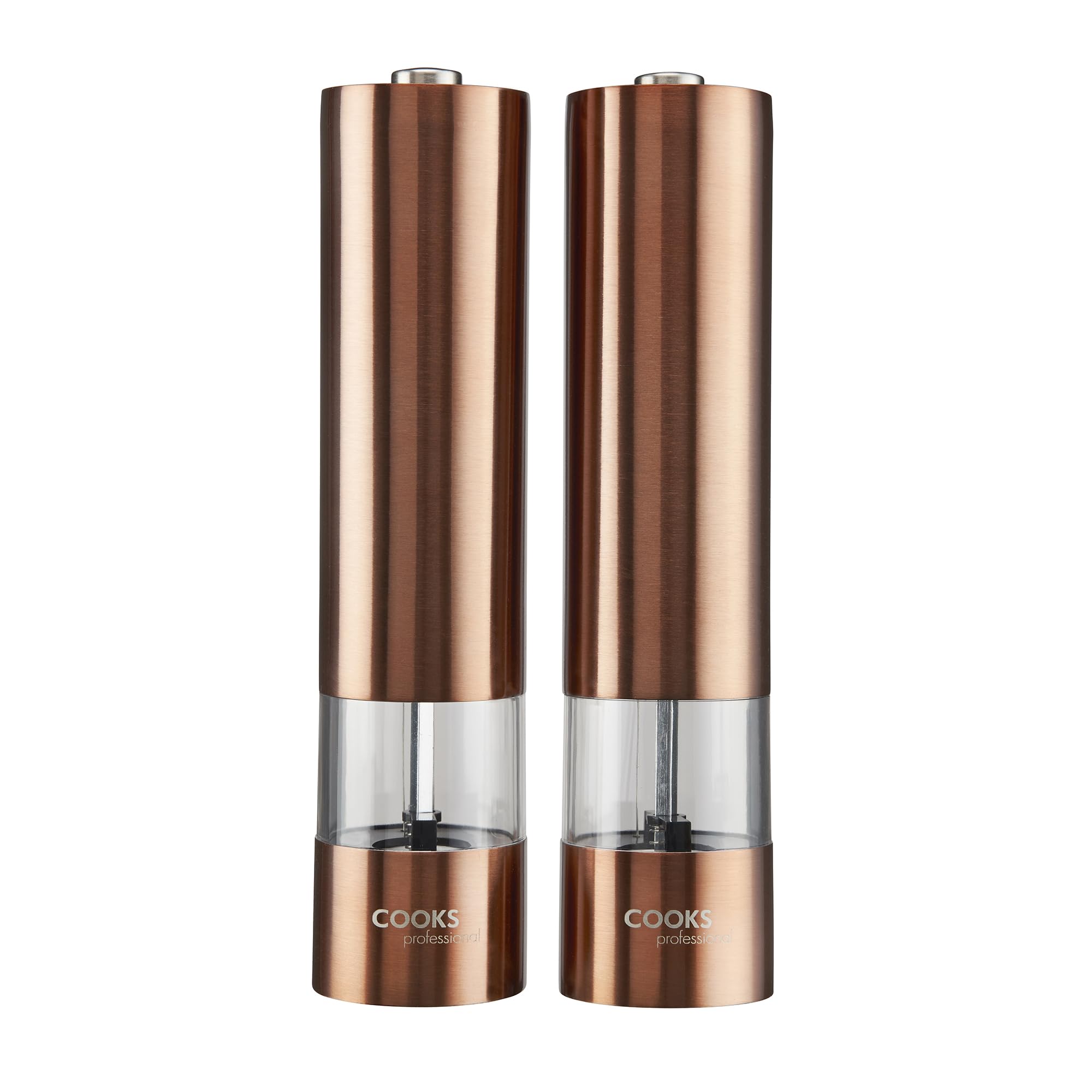 Gravity elektrische zout- en pepermolen, Elektrische peper- en zoutmolen met instelbare grofheid Zoutmolen, Pepermolen Automatische Switch Spices Shaker voor vaste kruiden Set van 2 (Bruin