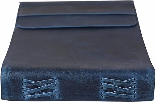 Miniatura 51 de Diario de viaje de cuero, cuaderno encuadernado vintage hecho a mano para hombres y mujeres, acabado antiguo, cuero de búfalo auténtico, papel