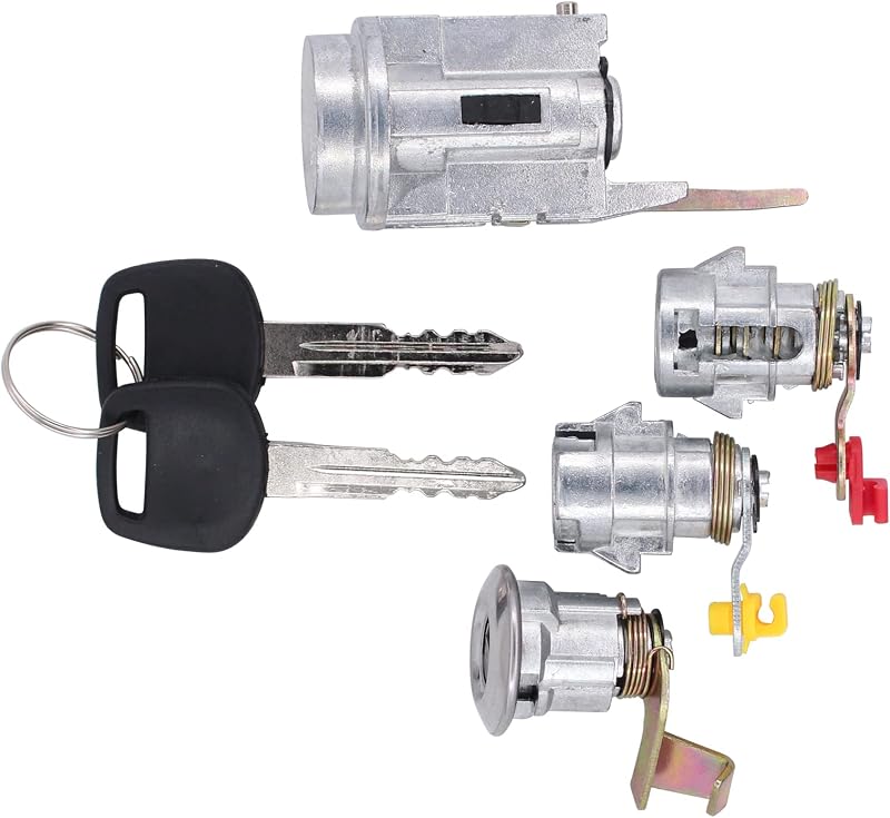 Kit de 4 cilindros de ignição e fechadura de porta MOTOKU com chaves para Toyota Pickup Hilux – 2 chaves