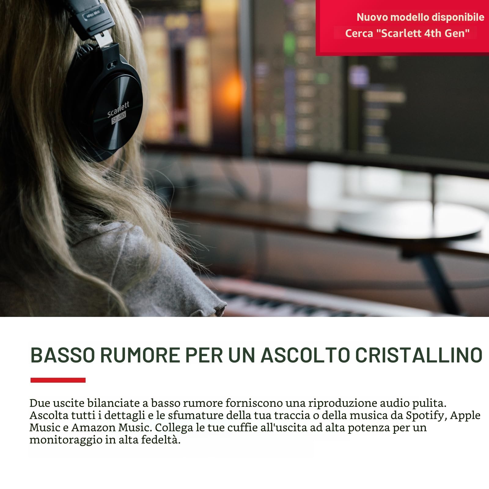 Focusrite Scarlett Solo (terza generazione), interfaccia audio USB - Per chitarristi, cantanti e produttori, suono in qualità studio e software necessario per registrare e creare brani