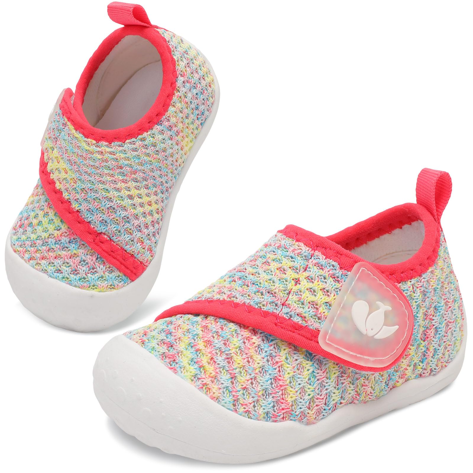 FEETCITY Baby First Walking Shoes Wide Baby Shoes Infant Sneakers Newborn Crib Shoe Barefoot Lightweight Slip On Shoe