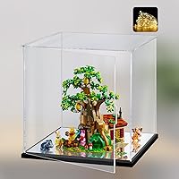 Vista 9 de Vitrina de acrílico transparente para Disney Winnie The Pooh 21326, caja de exhibición con luz LED, escaparate a prueba de polvo