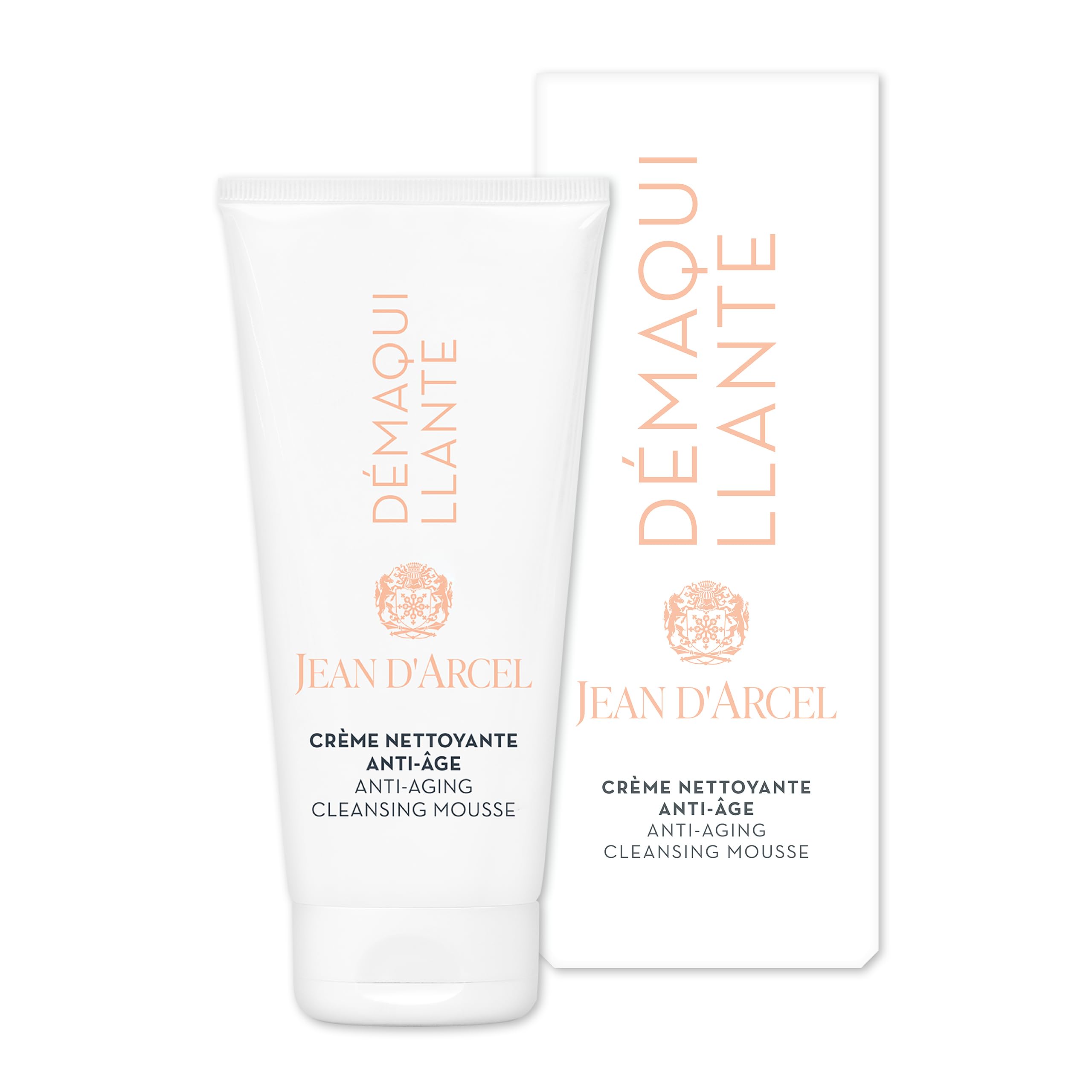 JEAN D'ARCELDÉMAQUILLANTE crème nettoyante anti-ageing, anti-ageing cleansing mousse for a refined complexion, with almond oil and allantoin, anti-ageing cleansing mousse, 50 ml