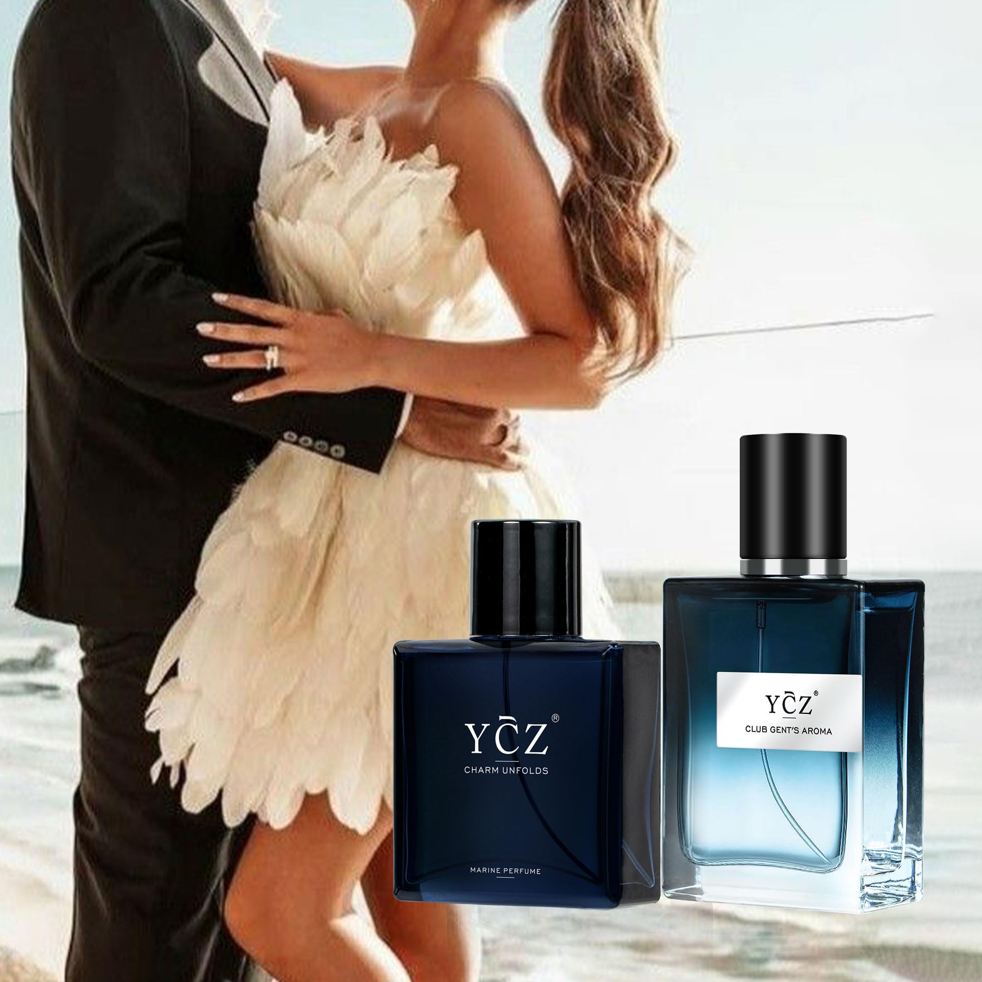 Ycz Parfüm Herren 2-Pack 50 ml, langanhaltendes Eau de Parfum, aromatisch-orientalische Holzduftnoten,vielseitig einsetzbar, tolles Geschenk für Männer