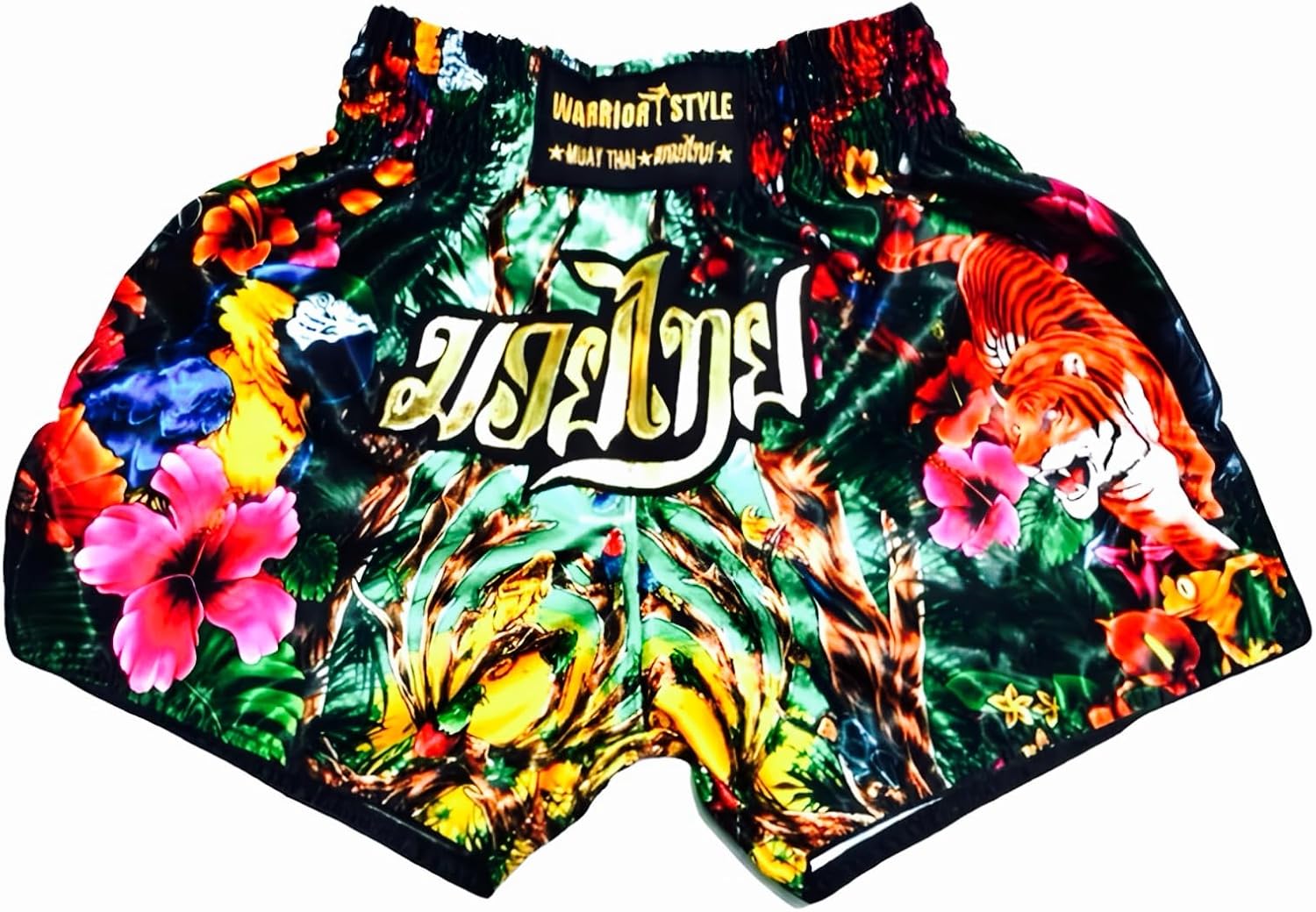 Muay Thai Shorts, Traditional Cut, Lightweight Satin, Regular Fit, Kickboxing & Training Shorts