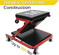 Vista 2 de MaxWorks 50873 2 en 1 Mechanic Creeper 36 pulgadas Z-Creeper Seat 300 lbs Capacidad de perfil bajo Creeper con 6 ruedas para garaje tienda