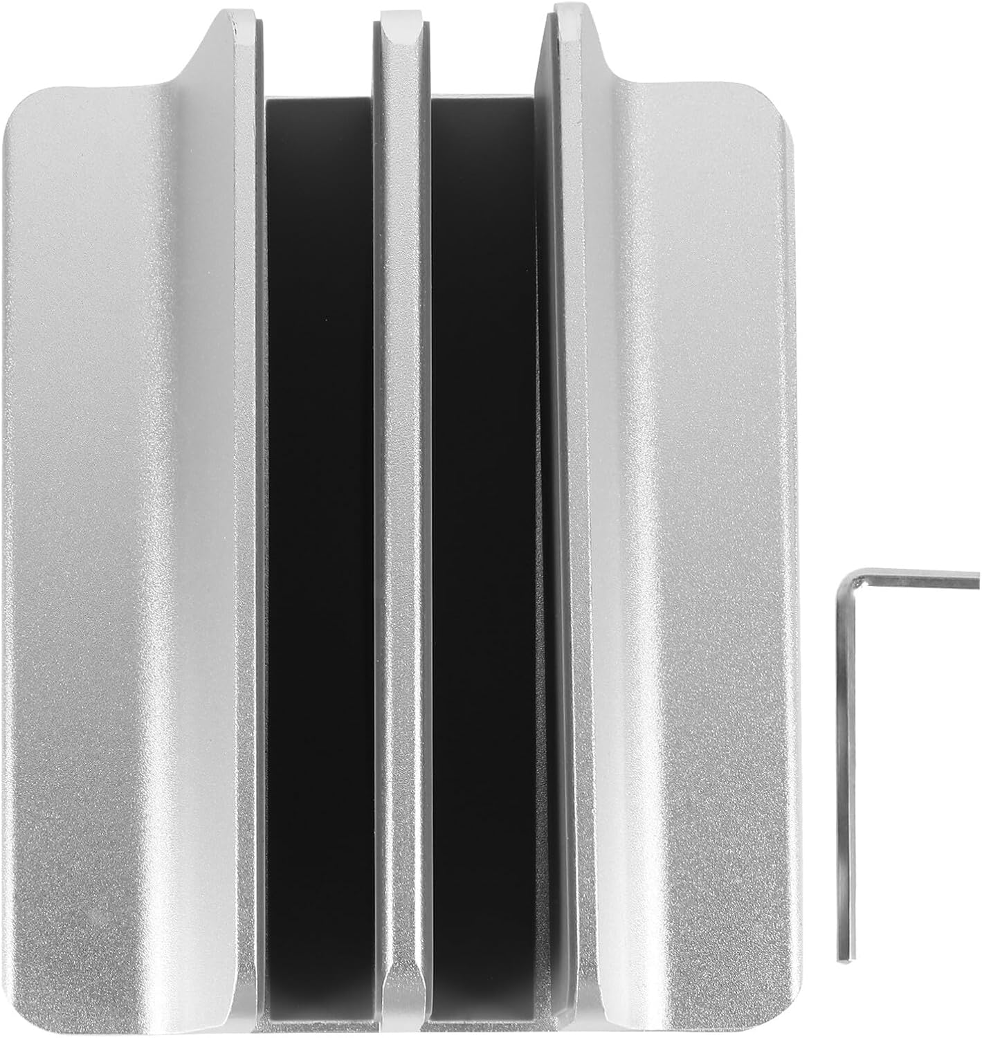 Vertical Laptop Stand Aluminum Alloy Rack for Office Desk Compatible with Laptops and Tablets Silver Space-Saving Holder