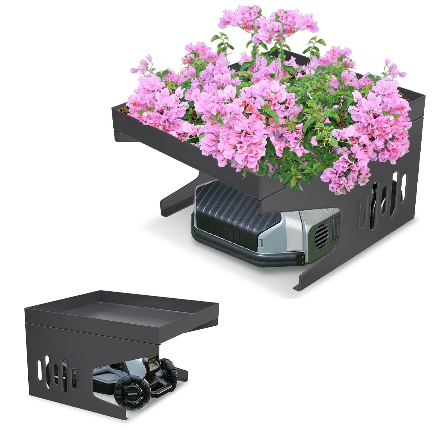 UISEBRT Garage robot tosaerba garage in metallo – Robusto tettoia con protezione UV e antipolvere, 70 x 60 x 42,5 cm, adatto per i comuni modelli di robot tosaerba