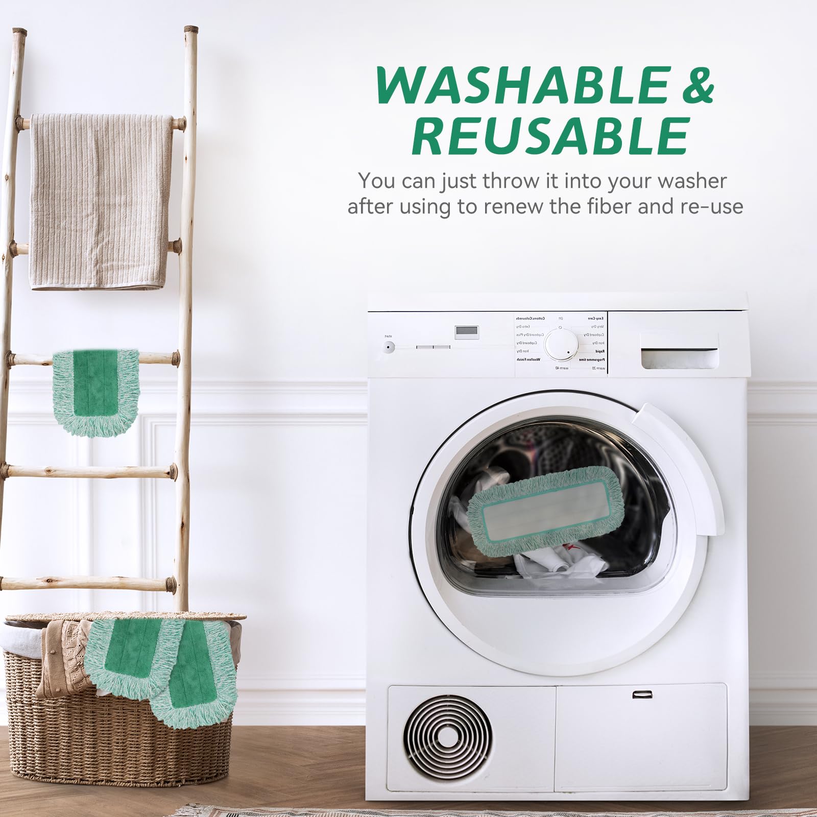 Amazon.co.jp: Rubbermaid商用マイクロファイバーダストモップ用ダスト