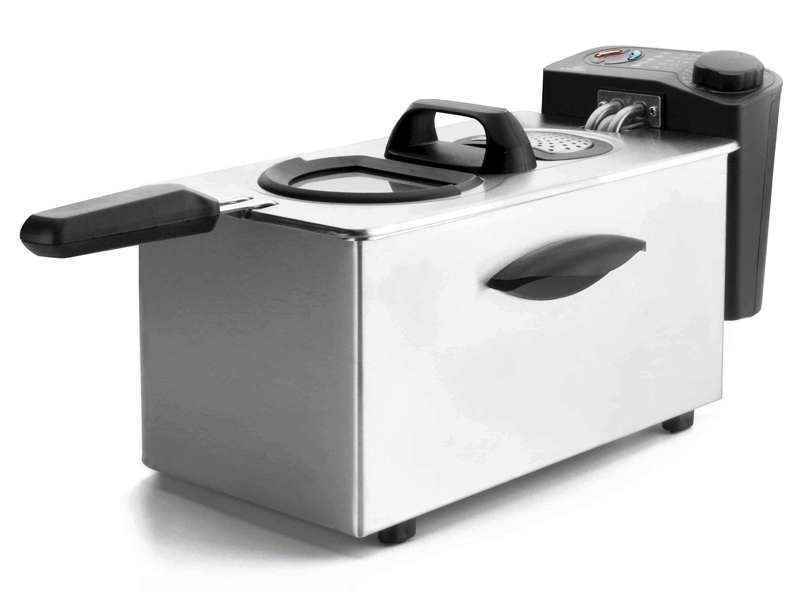 Lacor - Freidora electrica 6 lts 2500w - Uso Profesional y Doméstico | Frituras crujientes y homogéneas; diseñado para acompañarte en tus preparaciones diarias con comodidad y buen resultado