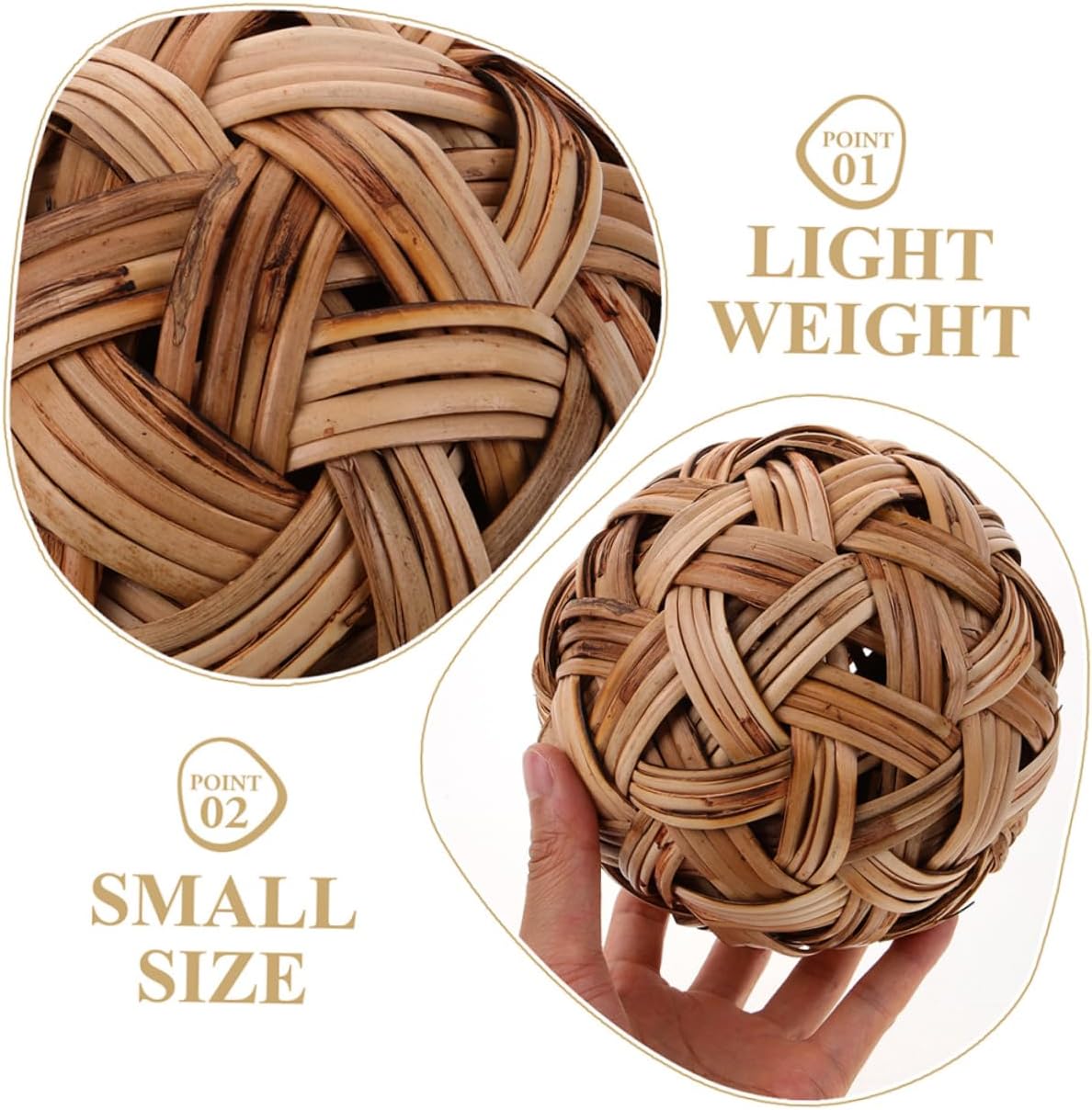 VICASKY Woven Ball Decorative Sphere for Creative Kickball Vintage Chinese Decoration for Indoor Outdoor Activities Unique Photography Prop