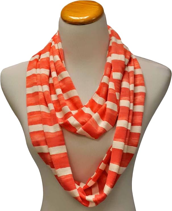 Striped Light Infinity Scarf