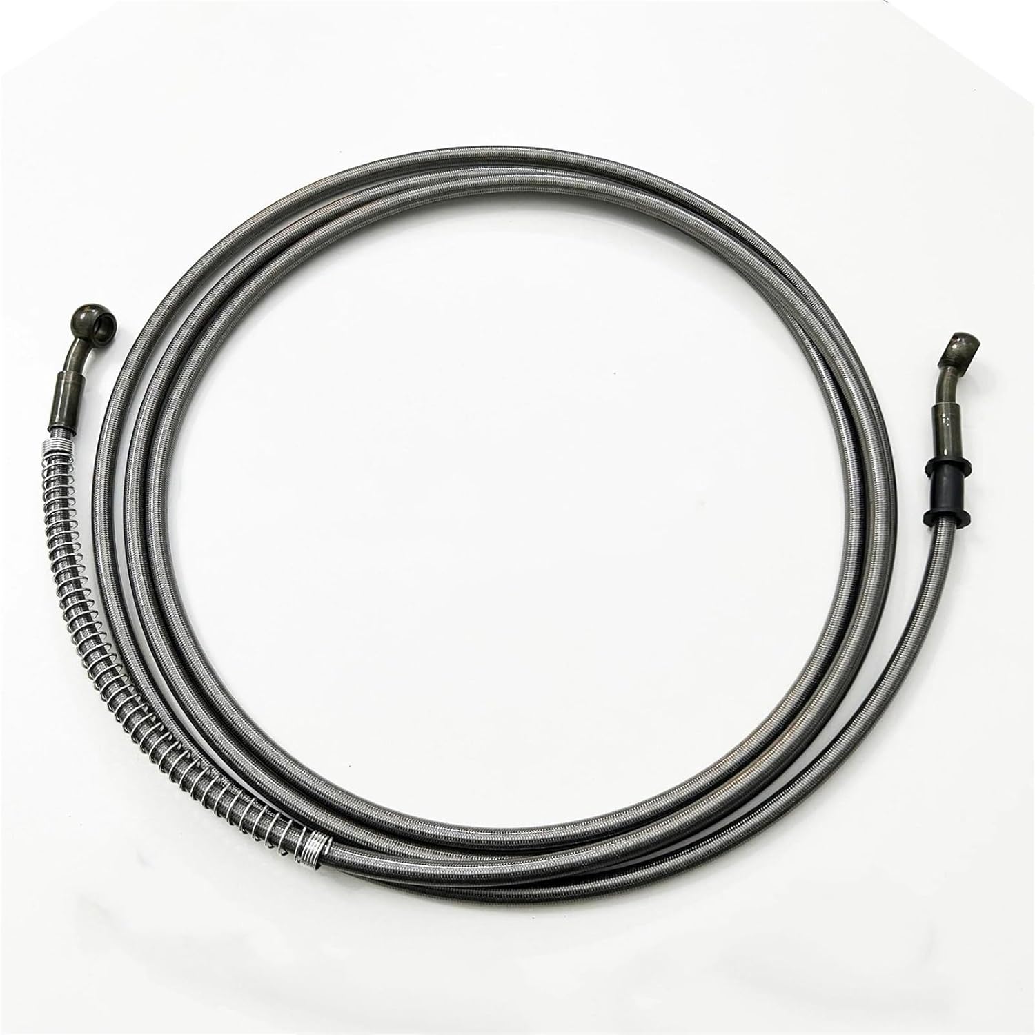 Motorcycle Brake Clutch Line Motorcycle Atv 28 Degre 10Mm Banjo Hydraulic Brake Hose Oil Pipe Line Braided Cable 100-5000Mm For Kawasaki For Yamaha For Honda