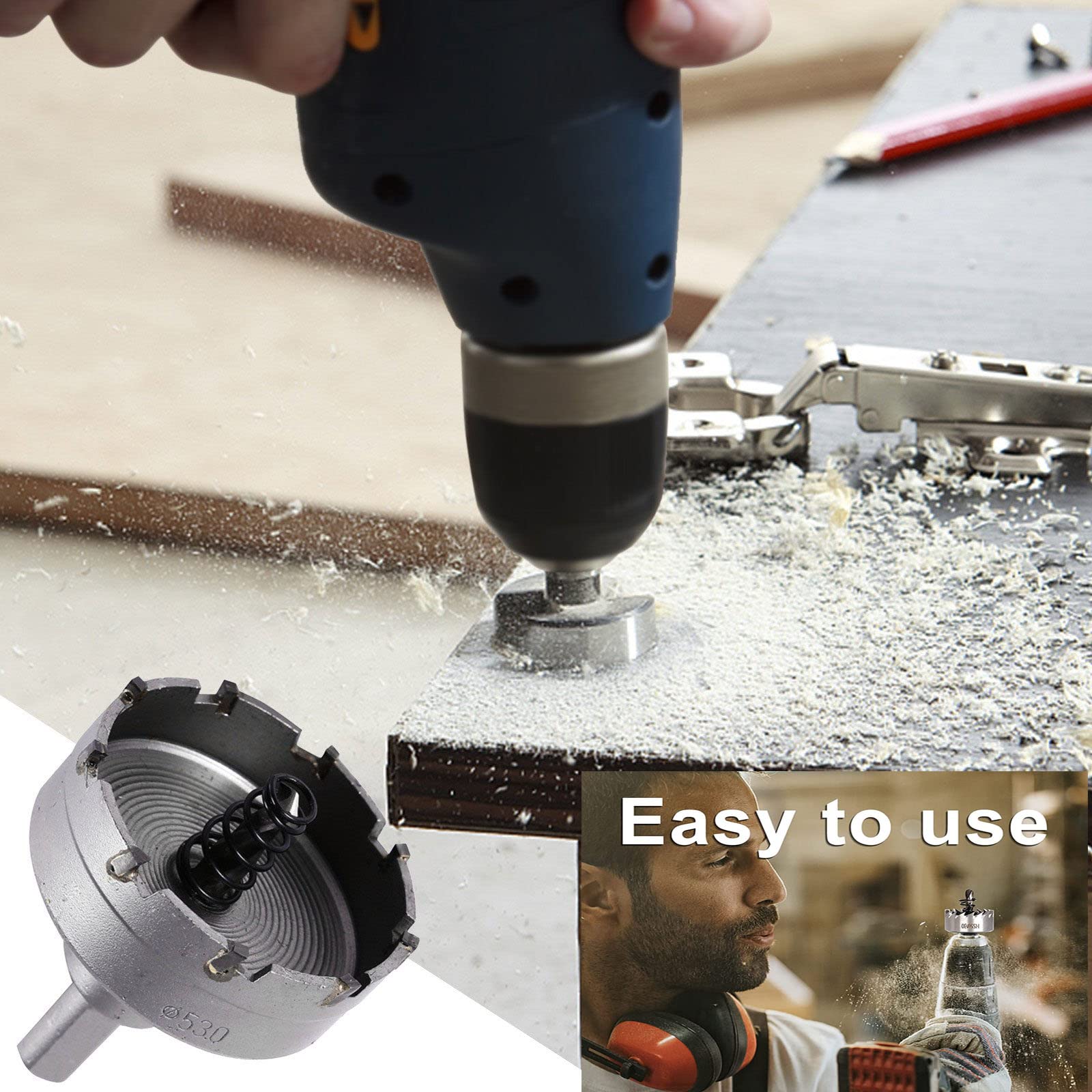Yuentoen Tungsten Carbide Hole Saw Kit - 13 Pcs, 5/8\" To 2-3/32\", For Metal, Wood, Plastic - View #10