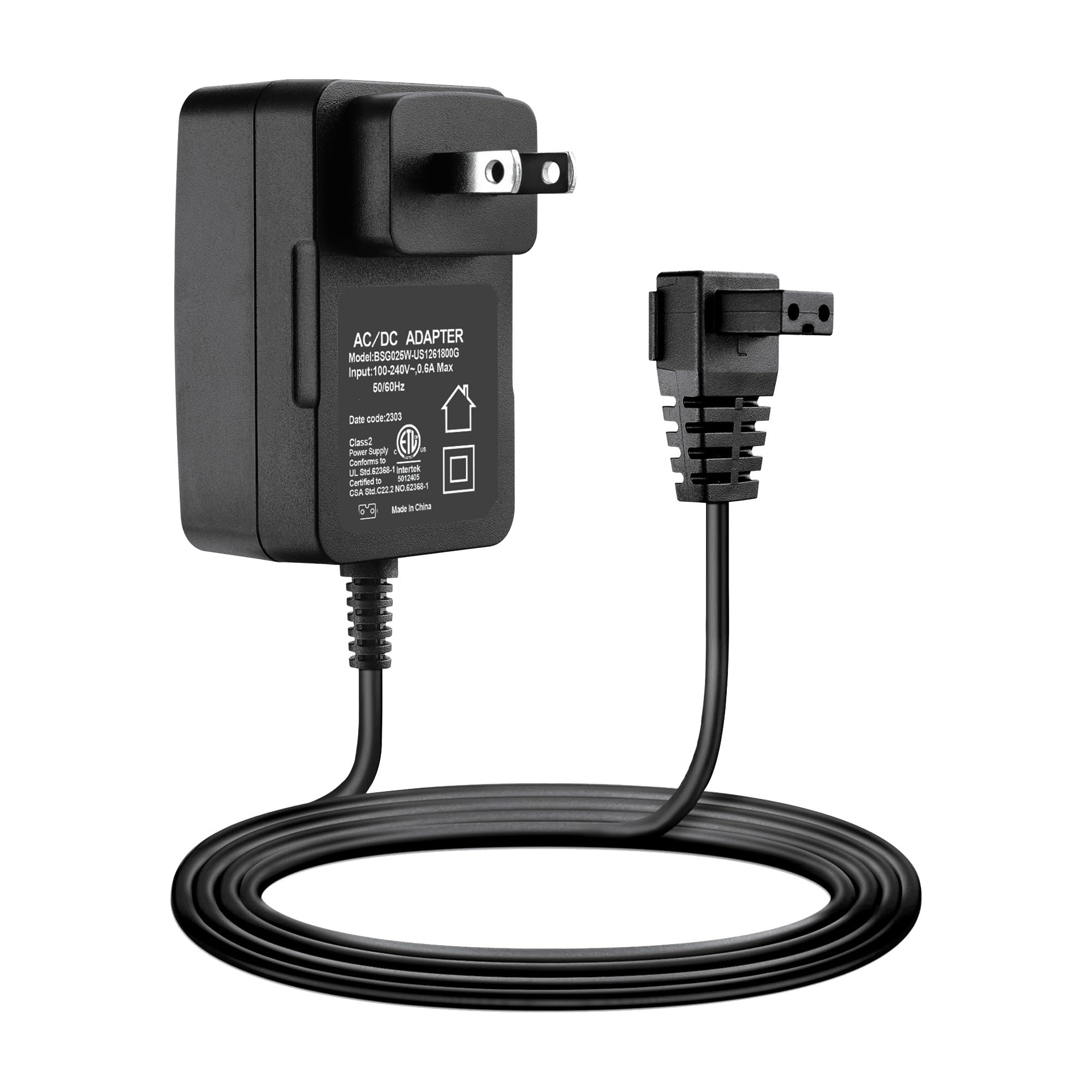 2-Prong 12.6V AC/DC Adapter Compatible with Wybot Osprey 200 300 Pro 300II HJ1103 WY1103 WY008-3 Cordless Pool Vacuum Li-ion Battery XSD-1261000NUSD WY1102 Automatic Swimming Pool Cleaner