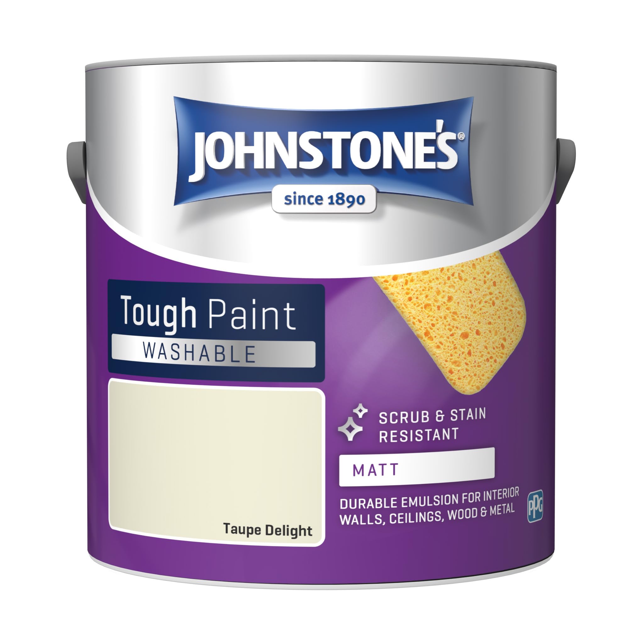 Johnstone's - Washable Matt Wall & Ceiling Paint - Taupe Delight - 2.5L