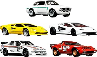 Hot Wheels Premium Car Culture Set of 5 Toy Cars in Collectible Container, Che Figata Die-Cast 1:64 Scale 5-Pack