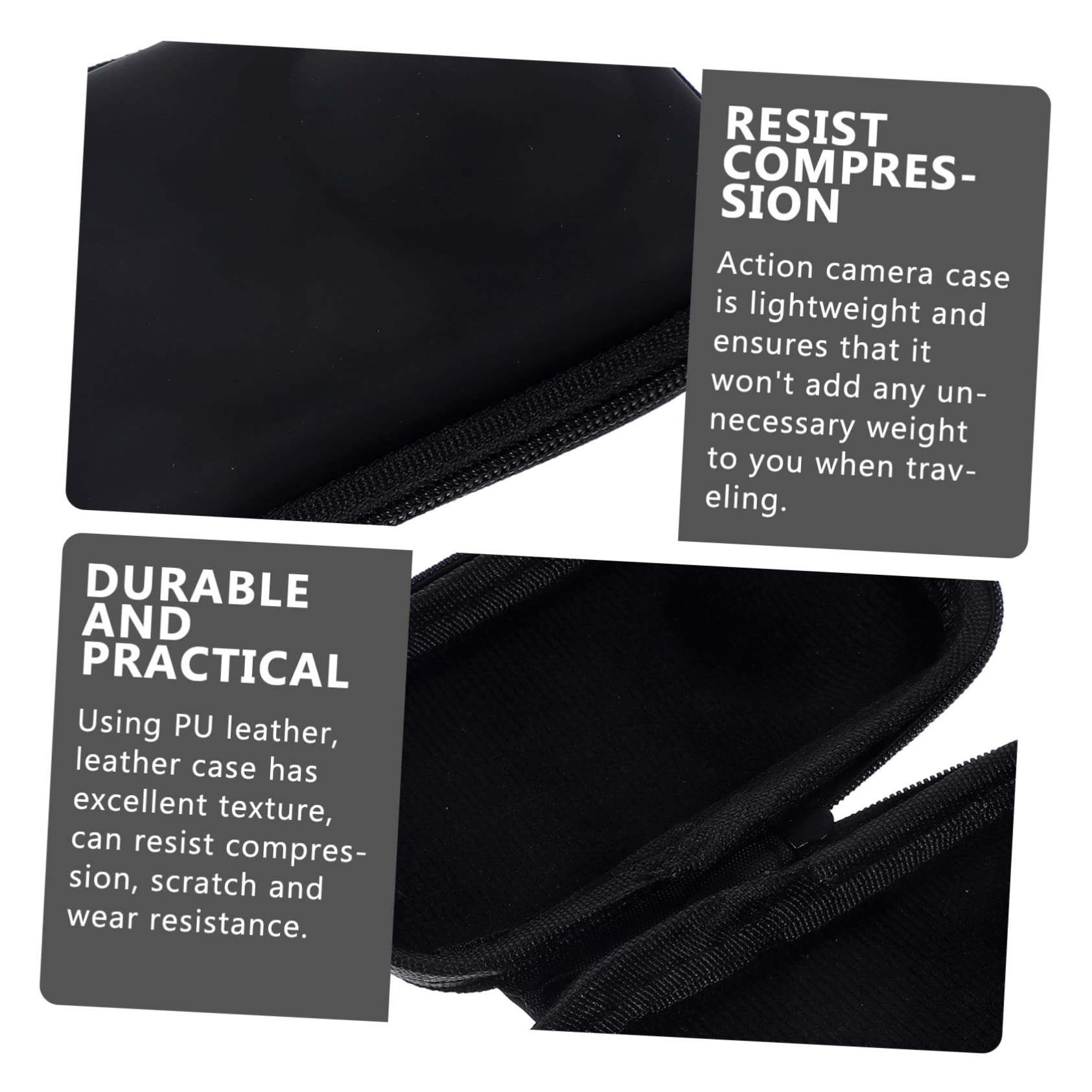 SOLUSTRE 5pezzi Custodia Per Action Camera Protettiva Compatibile One e Attività All Design Pu Resistente