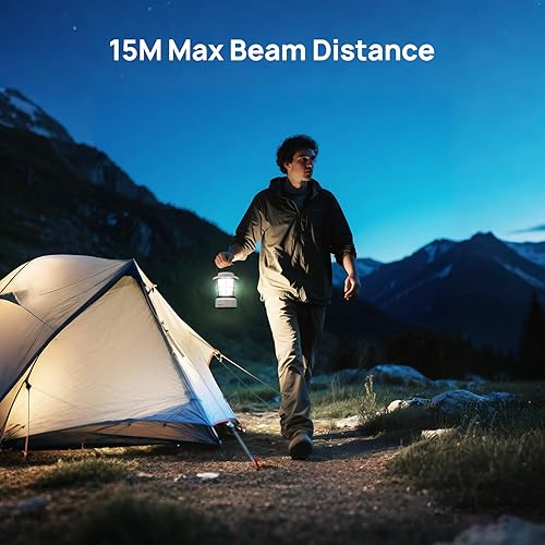 Miniatura 5 de Consciot CL1 Mini linterna LED de doble fuente de luz, lámpara alimentada por batería, luz blanca cálida regulable y modos de luz diurna, hasta 200