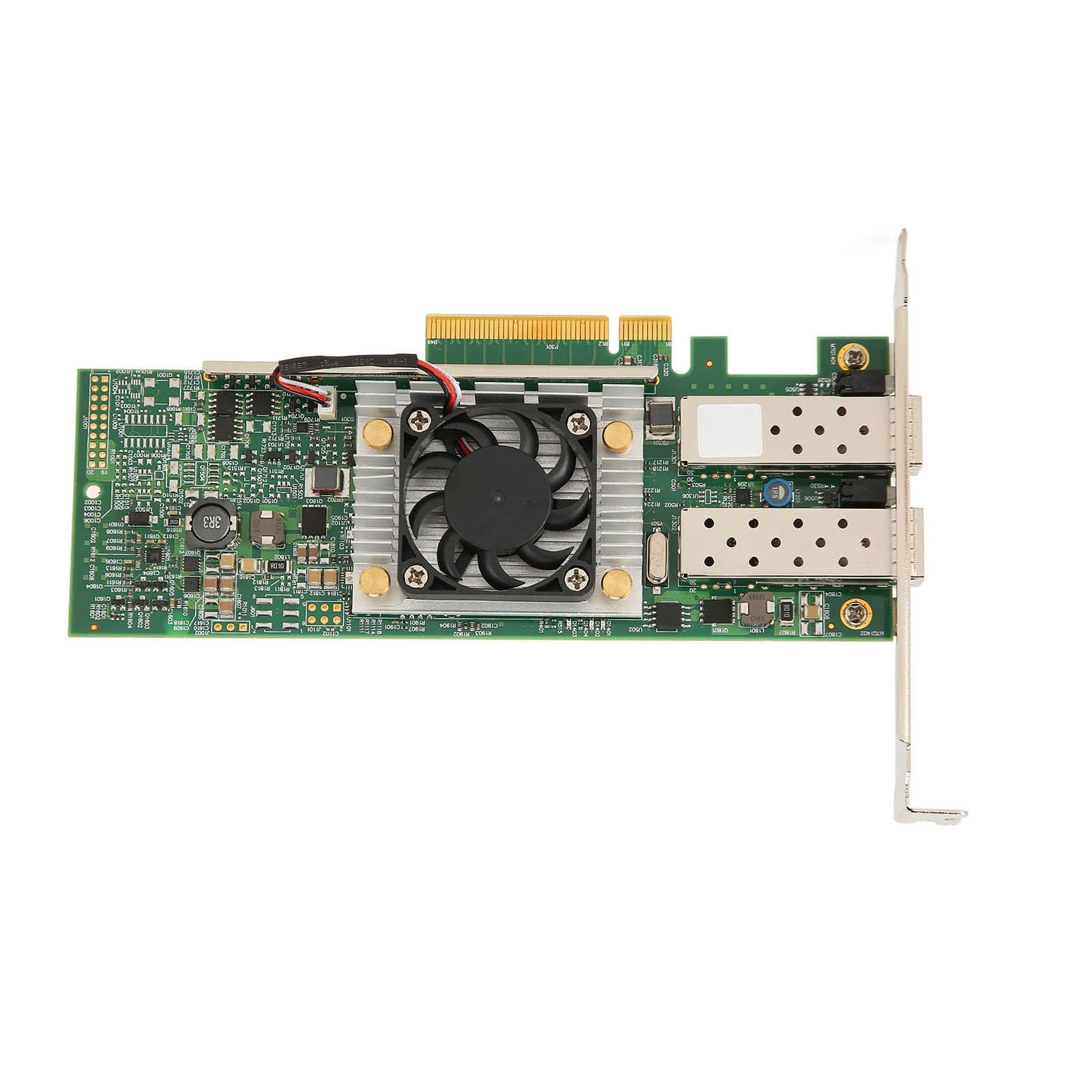 aqxreight BCM57810S Konwergentny Adapter Ethernet PCIe X8 z 10 GB Portem i Wentylatorem Chłodzącym Wielofunkcyjna Karta Ethernet Zapewniająca Konwergentny Adapter PCIe X8 z 10 GB PortemPCI 8X 10 /s