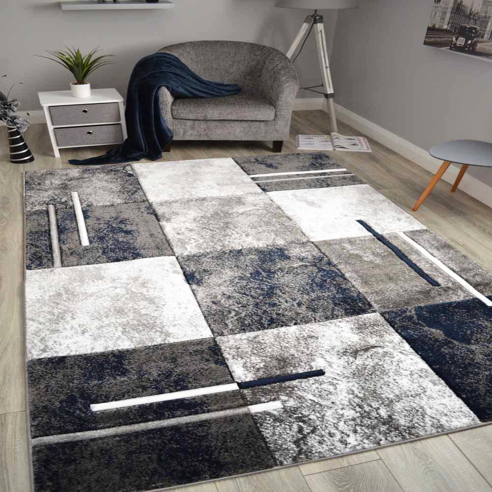 New Hand Carved Dark Navy Blue Grey Small Extra Large Size Living Room Bedroom House Rugs Cheap