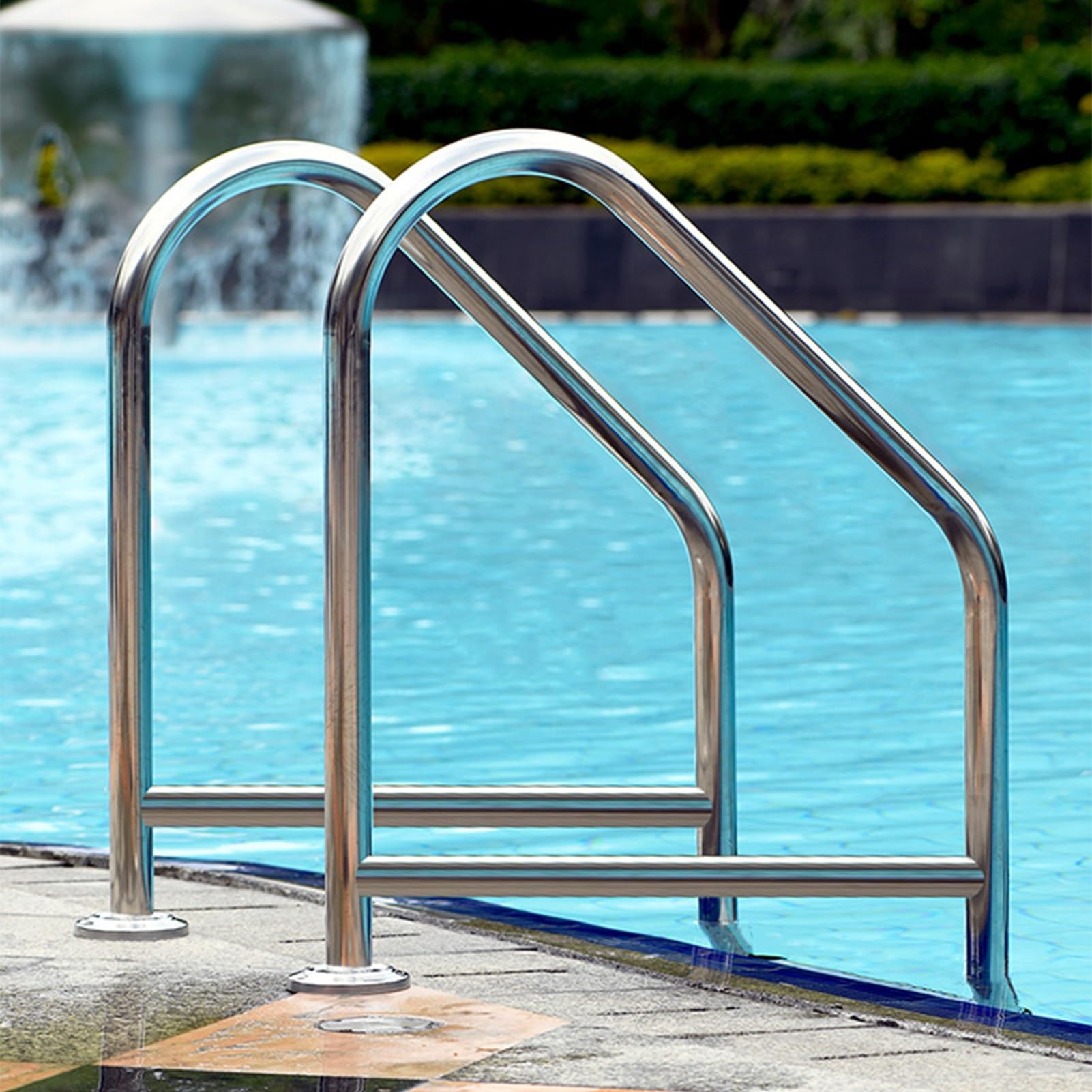 Pasamanos de Seguridad para Piscinas de Acero Inoxidable, soporta hasta 250 kg, solución Duradera de Entrada y Salida para Piscinas Interiores y Exteriores.