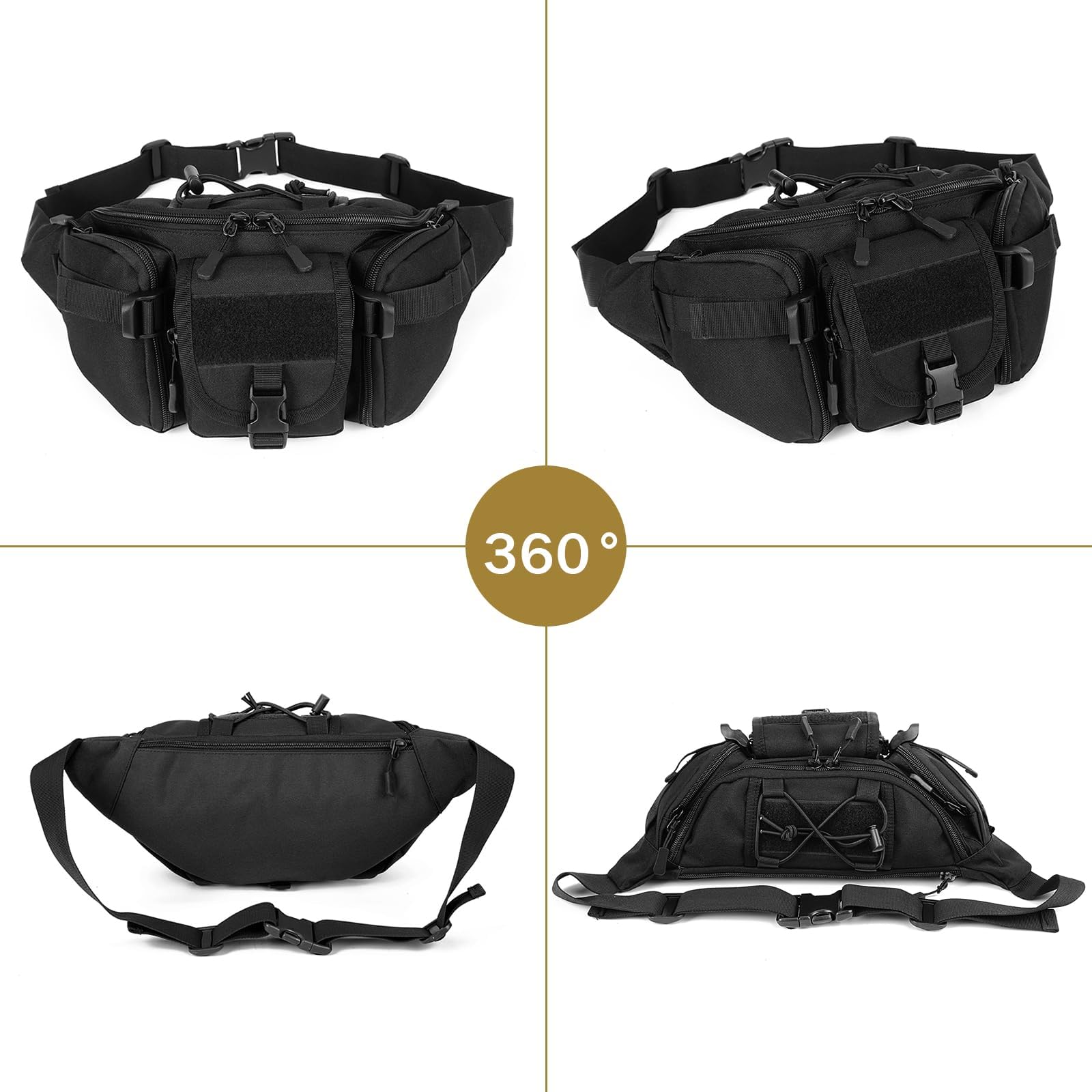 Huntvp Marsupio Tattico Sportivo Borsa Petto Militare per Campeggio Escursione Ciclismo Viaggio Trekking Outdoor