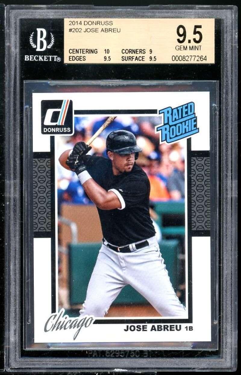 Jose Abreu Rookie Card 2014 Donruss #202 BGS 9.5 (Read Description) - Baseball Slabbed Rookie Cards