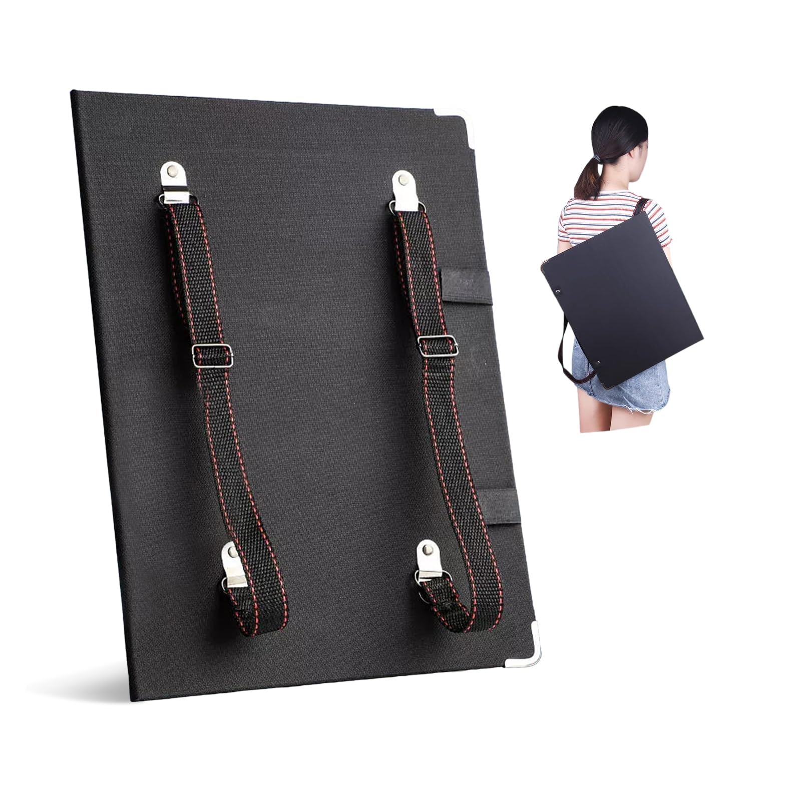 portable drawing board?drawing boards for artists?With sketch paper storage pocket?Can be carried on both shoulders?Can be used for sketch clipboard clipboard watercolor sketching?black 13