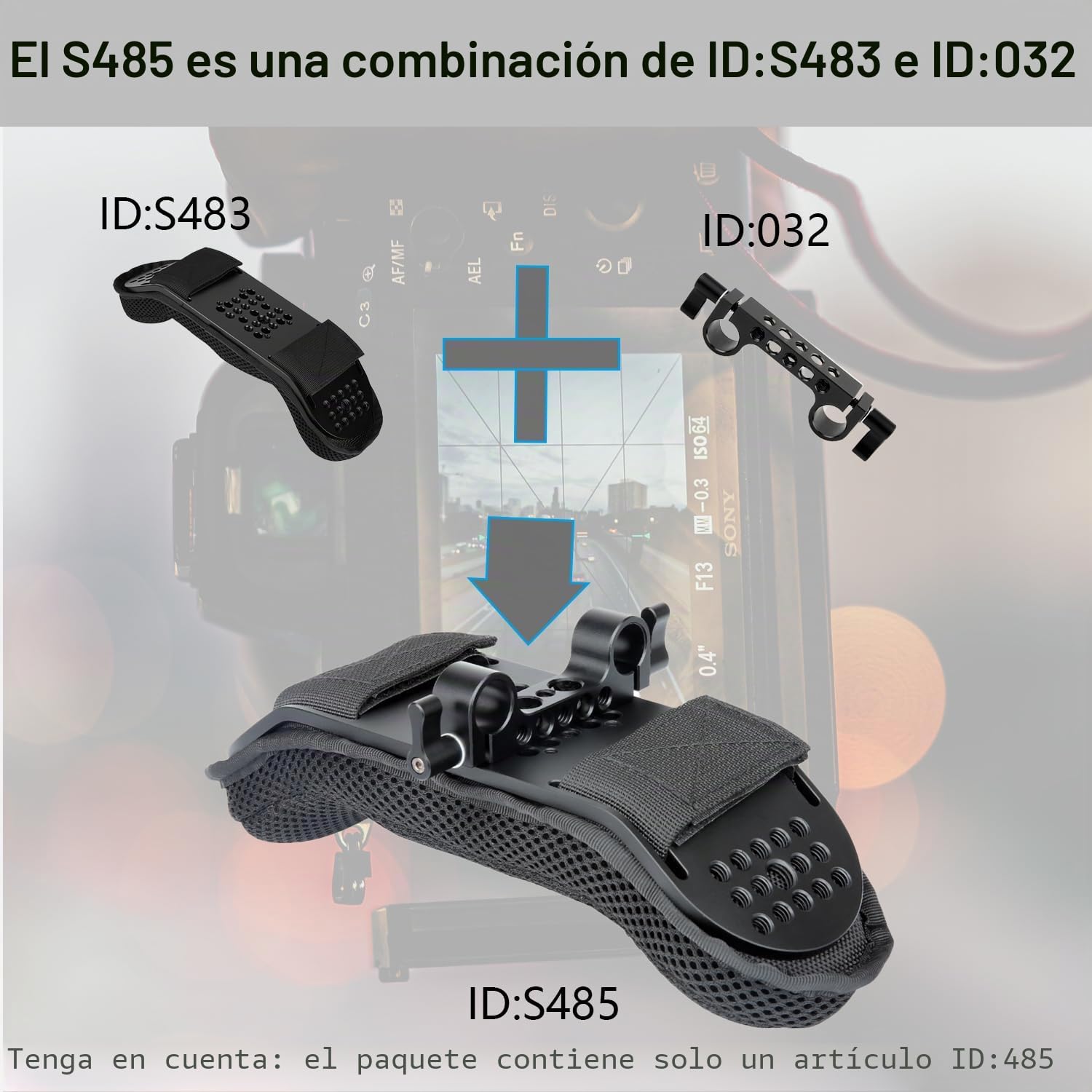 [Update Version] NICEYRIG Almohadilla de Hombro para cámara con Abrazadera para Varillas de 15 mm para Vídeo Hombro Mount Rig Sistema de Apoyo